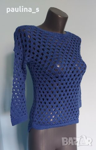 Дантелена блуза с дълъг ръкав "Sisley"® / унисайз , снимка 1 - Блузи с дълъг ръкав и пуловери - 42558926
