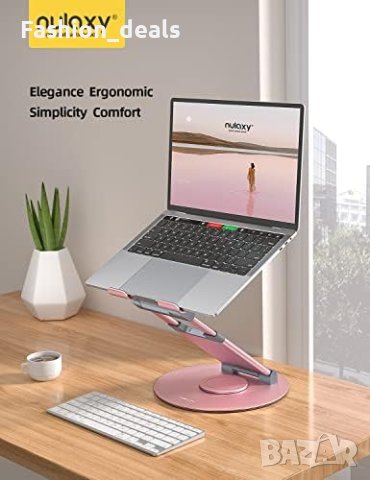 Нова Въртяща се стойка за лаптоп за бюро с 360-градусова 10-17 инча, снимка 3 - Друга електроника - 41733819