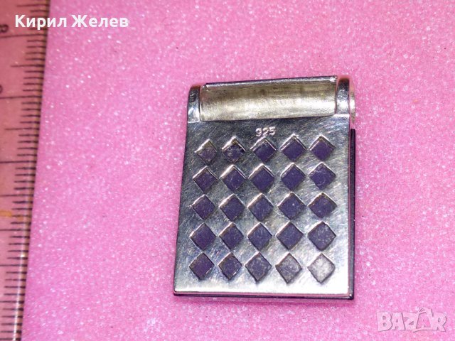 ПРЕКРАСЕН СКЪПОЦЕНЕН ФЕШЪН АРТ СРЕБЪРЕН МЕДАЛЬОН ПЕНДАНТ СРЕБРО 925 с ФАСЕТИАН СИН ТУРМАЛИН 43295, снимка 10 - Колиета, медальони, синджири - 44394591