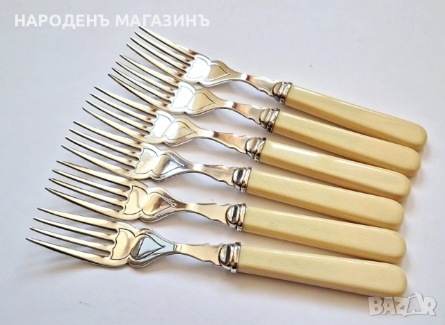 Английски посребрени прибори за хранене риба и за сервиране за 6 човека сервиз , снимка 8 - Други ценни предмети - 53738380