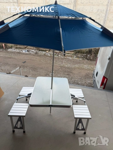Сгъваем комплект за къмпинг - маса с 4 вградени стола, снимка 14 - Други стоки за дома - 53776671