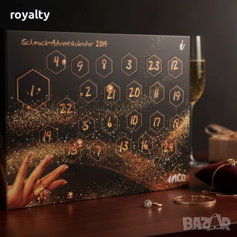 Луксозен бижутерен адвент календар, снимка 4 - Бижутерийни комплекти - 52161966