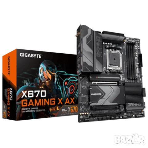 Дънна платка GIGABYTE X670 GAMING X AX сокет АМ5, DDR5, PCIe 5.0 M.2 SSD