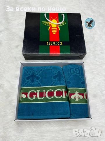 Gucci Луксозни Хавлии - 2бр. в кутия - Налични Различни Цветове Код E695, снимка 14 - Хавлиени кърпи - 51150294