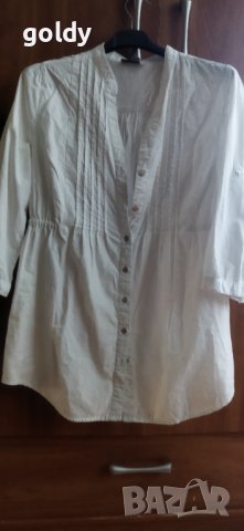 Дамска бяла риза туника , снимка 1 - Ризи - 41046768