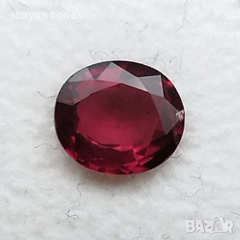 Естествен рубин с лилавеещо червено и тегло 0.85кт! Сертификат! Нов!, снимка 5 - Други - 47297955