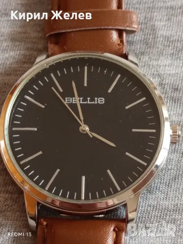 Чисто нов дамски часовник BELLIS QUARTZ с кожена каишка стилен дизайн 49827, снимка 3 - Дамски - 49661637