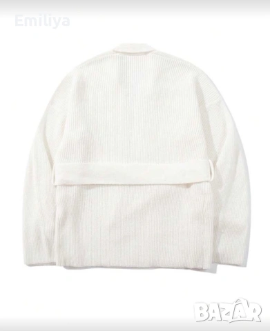 Бяла дамска плетена жилетка, снимка 3 - Жилетки - 53731966