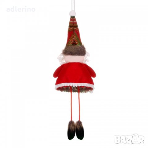 Висящ Дядо Коледа, висулка за елха, 40 см, червен, висулка, Коледна декорация, снимка 3 - Декорация за дома - 34534234