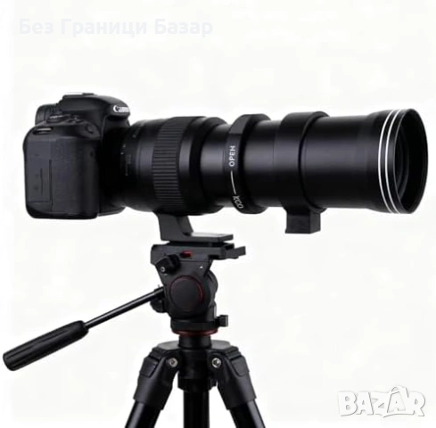 Нов 420-800mm супер телеобектив ръчен фокус за Canon EOS + ED стъкло