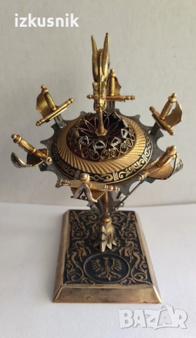 Филигранна пластика от Толедо – бронз и стомана, невероятно красив, снимка 4 - Антикварни и старинни предмети - 51643448