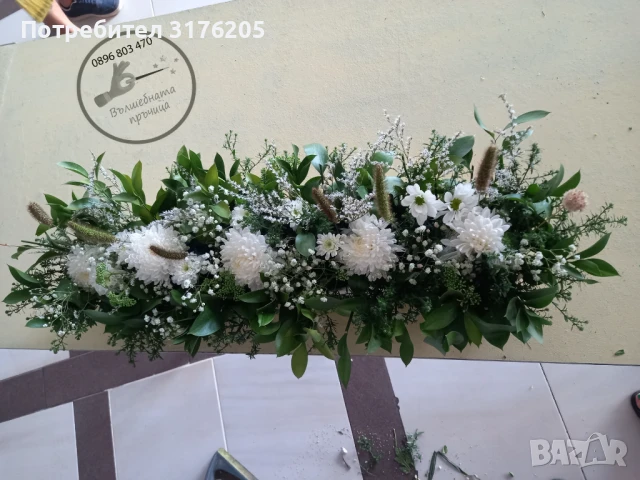 Декорация с естествени / изкуствени цветя, снимка 4 - Изкуствени цветя - 51197931
