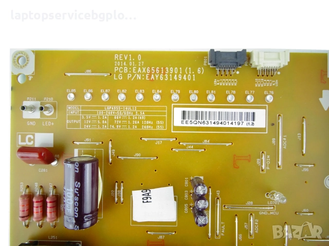 Захранваща платка  EAX65613901(1.6) EAY63149401 LGP4955-14UL12 LG   панел LC550EQE, снимка 3 - Части и Платки - 51829042