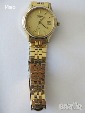 Дамски ретро часовник RICOH Quartz 674001, позлатен., снимка 3 - Дамски - 44636748