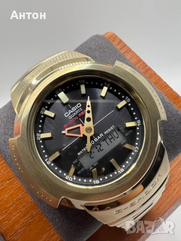 Casio G-Shock Solar RC AWM-500 Full Metal / Златно покритие