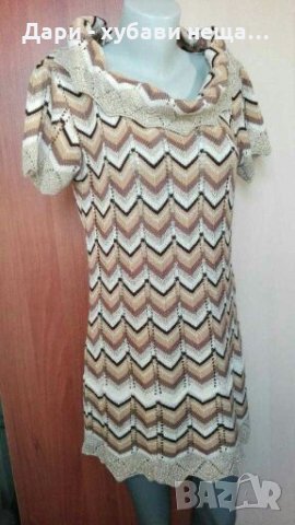 Туника в бежово и златисто🍀❤M/L,L🍀❤арт.4050