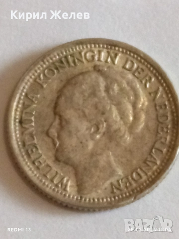 Сребърна монета 10 цента 1937г. Недерландия Кралица Вилхелмина за КОЛЕКЦИЯ 28533, снимка 5 - Нумизматика и бонистика - 53654187