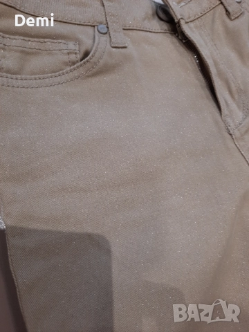 Дамски златни дънки, снимка 2 - Дънки - 52236373