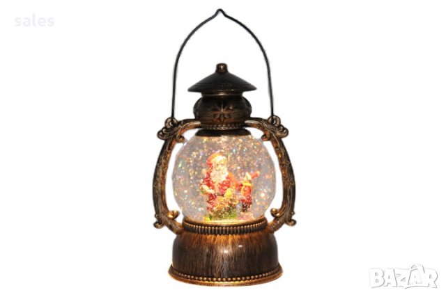 Музикален коледен LED фeнер преспапие сфера, снимка 1