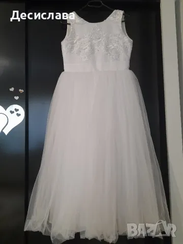 Бяла шаферска рокля , снимка 4 - Детски рокли и поли - 37485744