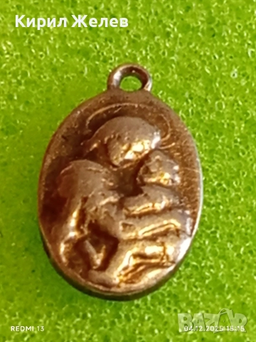 Стара сребърна висулка Свети Йосиф с Младенеца Исус ювелирна изработка 50971, снимка 5 - Колиета, медальони, синджири - 52651400