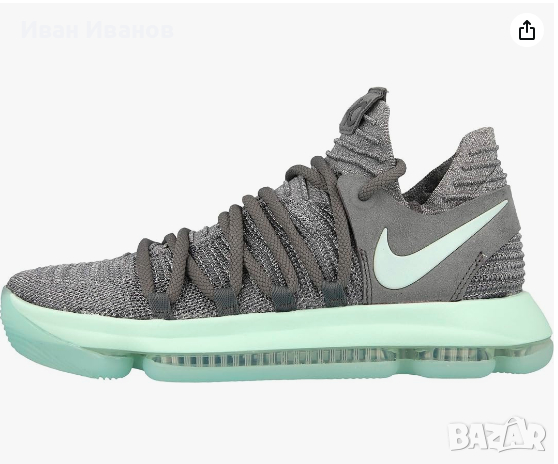 Nike KD 10 Cool Grey Igloo оригинални маратонки номер 40,5 -41, снимка 5 - Маратонки - 44827435