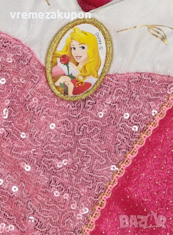 Карнавална рокля на Аврора Спящата красавица с прекрасна диадема, снимка 2 - Детски рокли и поли - 41326621