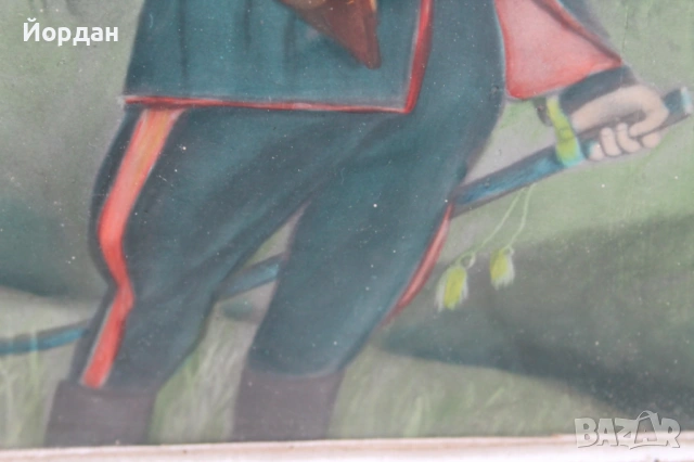 Стара рисунка върху дебел картон, снимка 12 - Колекции - 53801171