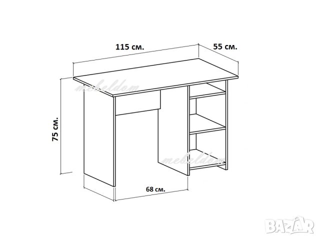 Бюро 115см. с плавна врата(код-1055), снимка 7 - Бюра - 40457707