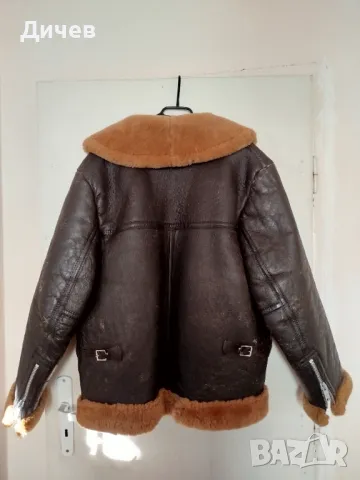 Мъжко Кожено Яке - Овча кожа - Великобритания, снимка 2 - Якета - 48627545