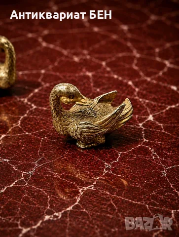 МИНИАТЮРЕН ВИНТИДЖ КОМПЛЕКТ – ДВЕ ДЕКОРАТИВНИ ПАТЕТА 🦆, снимка 4 - Антикварни и старинни предмети - 55827786