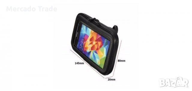 Стойка за телефон, Калъф за Велосипед и Мотор, Водонепромокаем калъф, Черен, снимка 3 - Аксесоари за велосипеди - 35941782