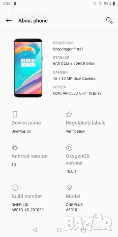 OnePlus 5T 8GB RAM +128GB ROM, снимка 4 - Други - 53722275