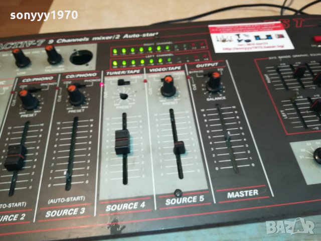 audio mixer equalizer-bst activ-7 9 channels mixer-внос france  1602221228, снимка 5 - Ресийвъри, усилватели, смесителни пултове - 35807942