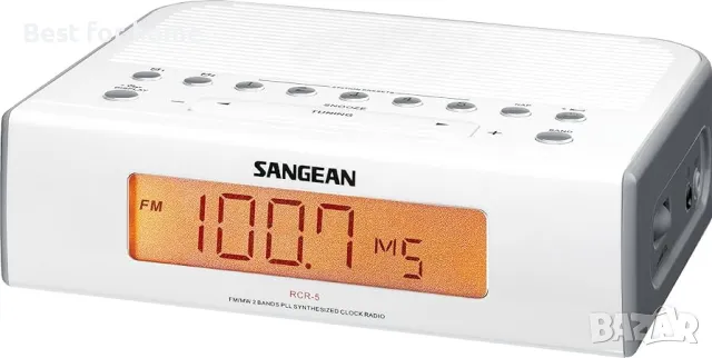 Радио с часовник Sangean RCR-5 Radio Alarm Clock, снимка 4 - Радиокасетофони, транзистори - 49044662