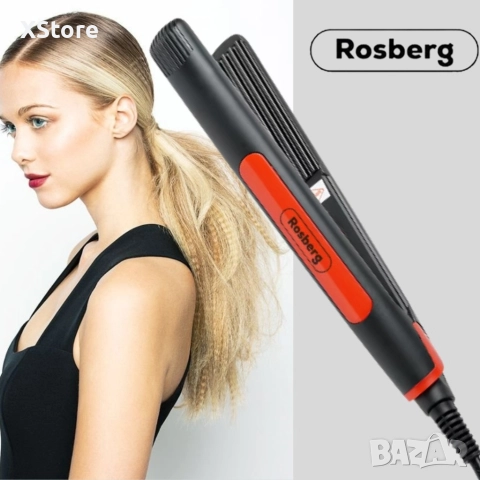 Преса за коса Rosberg, въпнообразна плоча, черно/ червено, 2 ГОДИНИ ГАРАНЦИЯ, снимка 7 - Други - 52593765