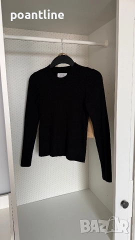 НОВ МОДЕЛ ZARA плетен черен пуловер 