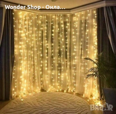 🔥 Промоция на коледна украса - LED светеща завеса! 🔥, снимка 3 - Външни лампи - 47433311