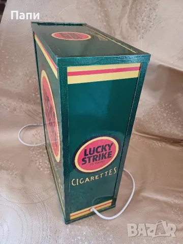 Ретро светеща рекламна кутия "Lucky strike", снимка 4 - Антикварни и старинни предмети - 49823063