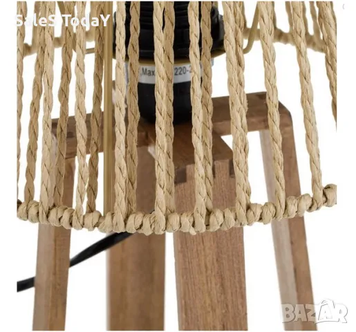 Лампион, Настолна лампа, БЕЖОВ, 22Х22Х37см, снимка 2 - Настолни лампи - 48067096