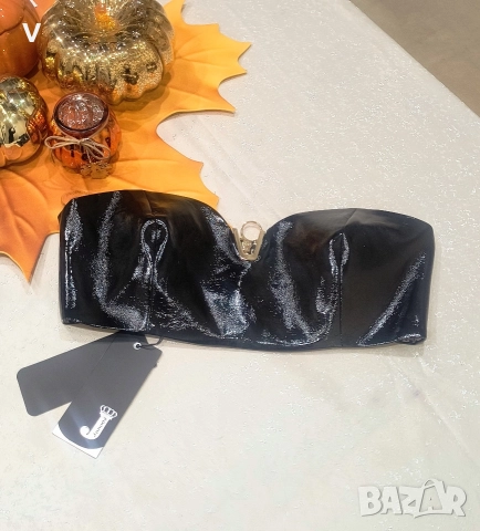 Дамски черен плюшен суитчър Junona Юнона с качулка кроп топ , снимка 9 - Суичъри - 52740202