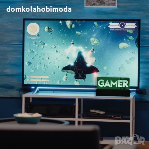 Светеща табела Gamer, 18х3х12см, с 3 AA батерии , снимка 2 - Аксесоари - 39230236