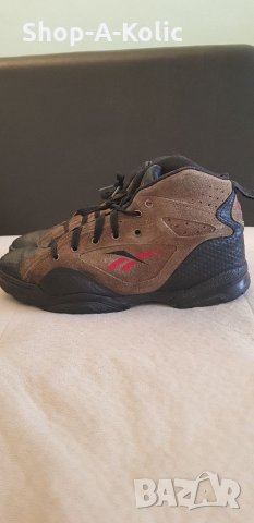 Vintage Retro 90s REEBOK Hexalite Hiking Boots Tan Suede Black Leather