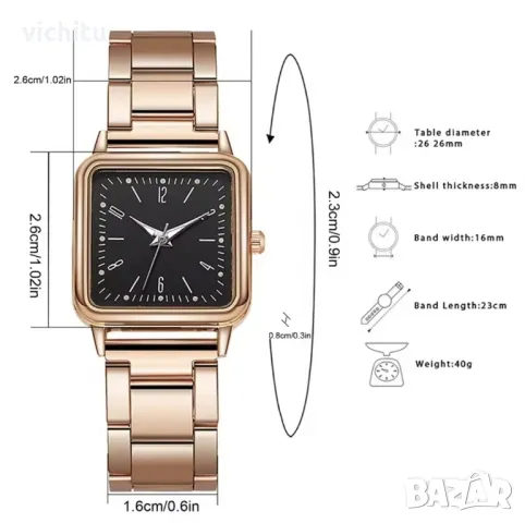 Страхотен нов дамски ръчен часовник с метална верижка., снимка 3 - Дамски - 43988030