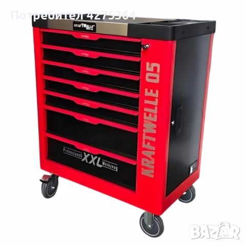 Професионална количка с инструменти Kraftwelle 05 - 7 чекмеджета и над 250 инструмента, снимка 5 - Аксесоари и консумативи - 51931068