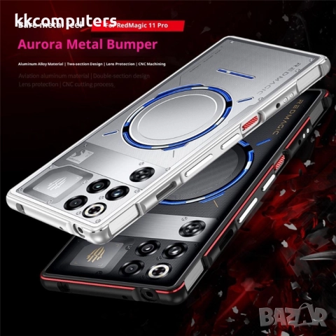 Алуминиев калъф за ZTE nubia RedMagic 11 Pro 5G / Pro+ 5G - Метална рамка, Ефективно охлаждане, вкл., снимка 6 - Резервни части за телефони - 52490870