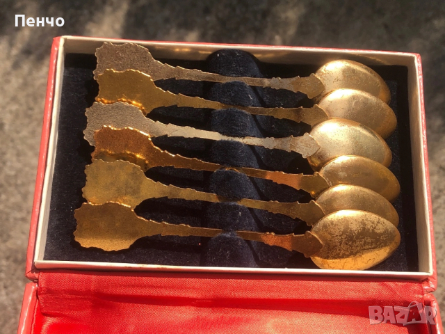 стари руски лъжички с позлата и емайл - СССР, снимка 5 - Антикварни и старинни предмети - 53473649