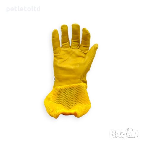Ръкавици пчеларски от естествена кожа с ръкавели от дишаща материя, снимка 4 - За селскостопански - 21868957