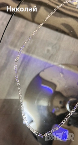 Сребърен синджир, снимка 2 - Колиета, медальони, синджири - 53143267