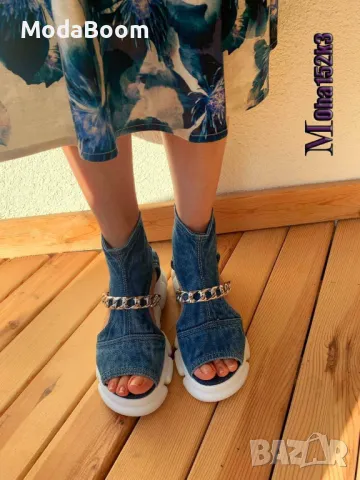 Дамски сандали на платформа , снимка 2 - Сандали - 48835589